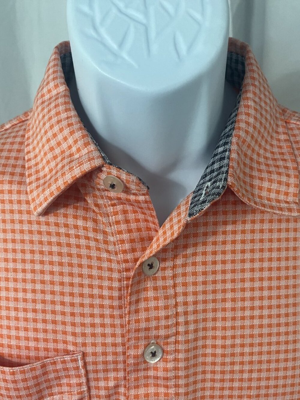⛳ FootJoy FJ Men’s Golf Polo Shirt Orange White Blue Short Sleeve L EUC 🧵 - Picture 2 of 7